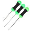 3шт нержавеющая сталь карповая приманка игла пластиковая зеленая черная круглая ручка