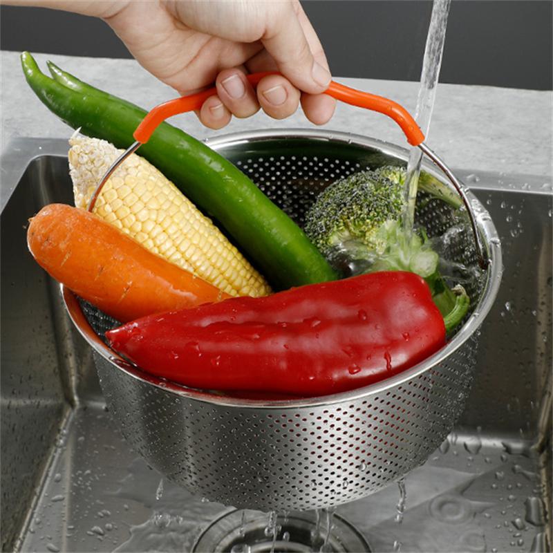 2-4 л пароварка из нержавеющей стали аксессуары для рисоварки решетка для приготовления на пару корзина для слива с силиконовой ручкой