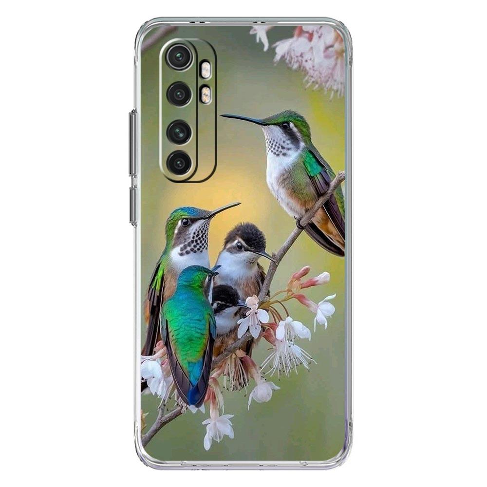 Чехол для телефона для Xiaomi Mi Poco X7 X6 X5 NFC X3 F7 Ultra F6 Pro F3 15 14T 14 13T 11 12 13 Lite Прозрачный ТПУ чехол Колибри