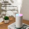 Rechargeable Mini Humidifier Small Desk Air Humidifier with Colorful Atmosphere Light and 4/8 Hour Timer for Home Use