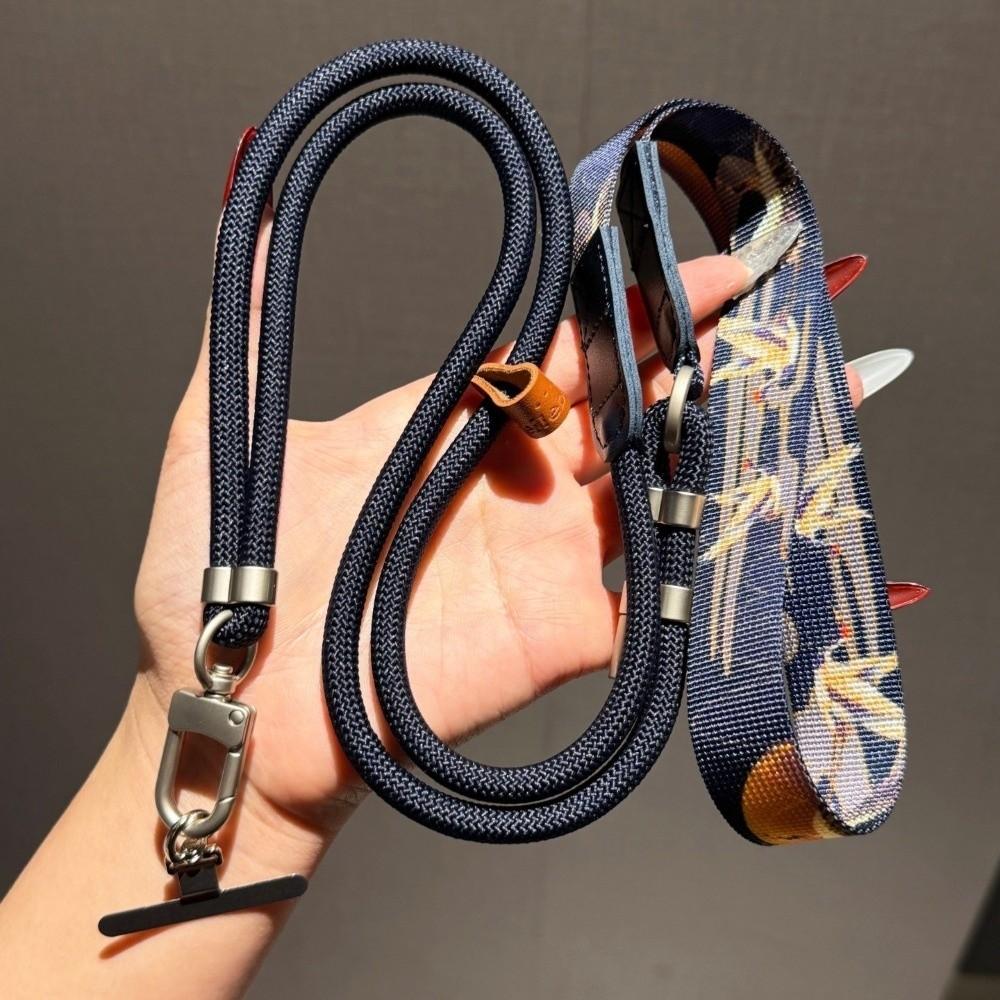 Metal Hook Phone Lanyard 360 Degree Rotation Long Hanging Rope  for Phone Case