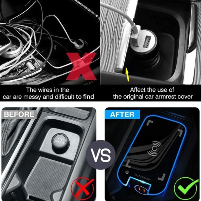 Quick Charging Plate 15W Car Wireless Charging Holder Car Phone Charging Station for XC60 XC90 S90 Phone Charging Holder