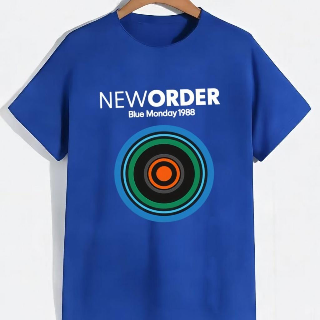 Order Blue Monday 1988 Album Cover T-Shirt Classic Music Theme Tee Vintage Collectible for Concerts and Casual Wear