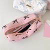 Bowknot Large Capacity Pencil Case Storage Bag Cosmetic Bag, Suitable Gift For Girls