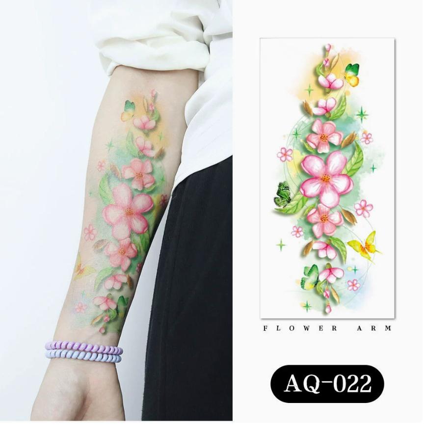 1Pc Butterfly Tattoo Sticker, Suitable For Women'S Beautiful And Colorful Fashionable Body Decoration