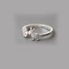 Korean Snowflake Deer Open Ring: Silver Plated, Creative Design for Christmas & New Year Gift