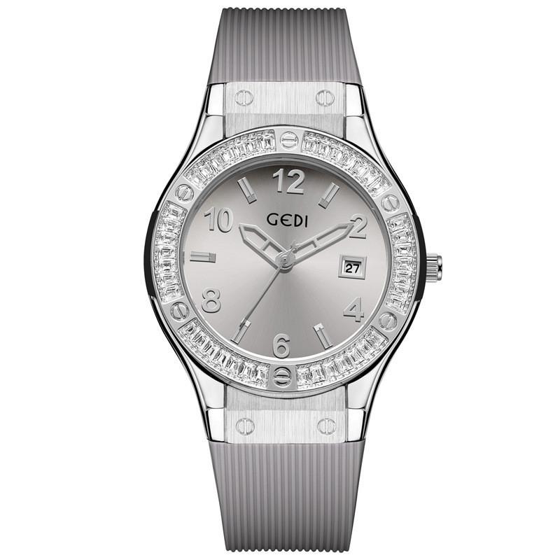 Fashion Silicone Quartz Watch For Ladies With Date Display And Water Resistance