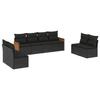 VidaXL Salon de Jardin avec Coussins 8 pcs, Canapés de Terrasse, Ensemble de Meubles de Patio, Mobilier d'Extérieur, Noir 3227567