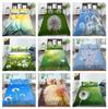 3D Dandelion Bedding Microfiber Fabric Plant Printed Quilt Cover and Pillowcase 2 or 3 Single Bed Double Bed Full Size Home Decoration