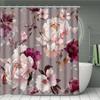 Floral Curtains Ins Shower Curtain Set for Bathroom Modern Bath Rug Decor For Bathroom Shower Curtains Multi-Size Home Decor