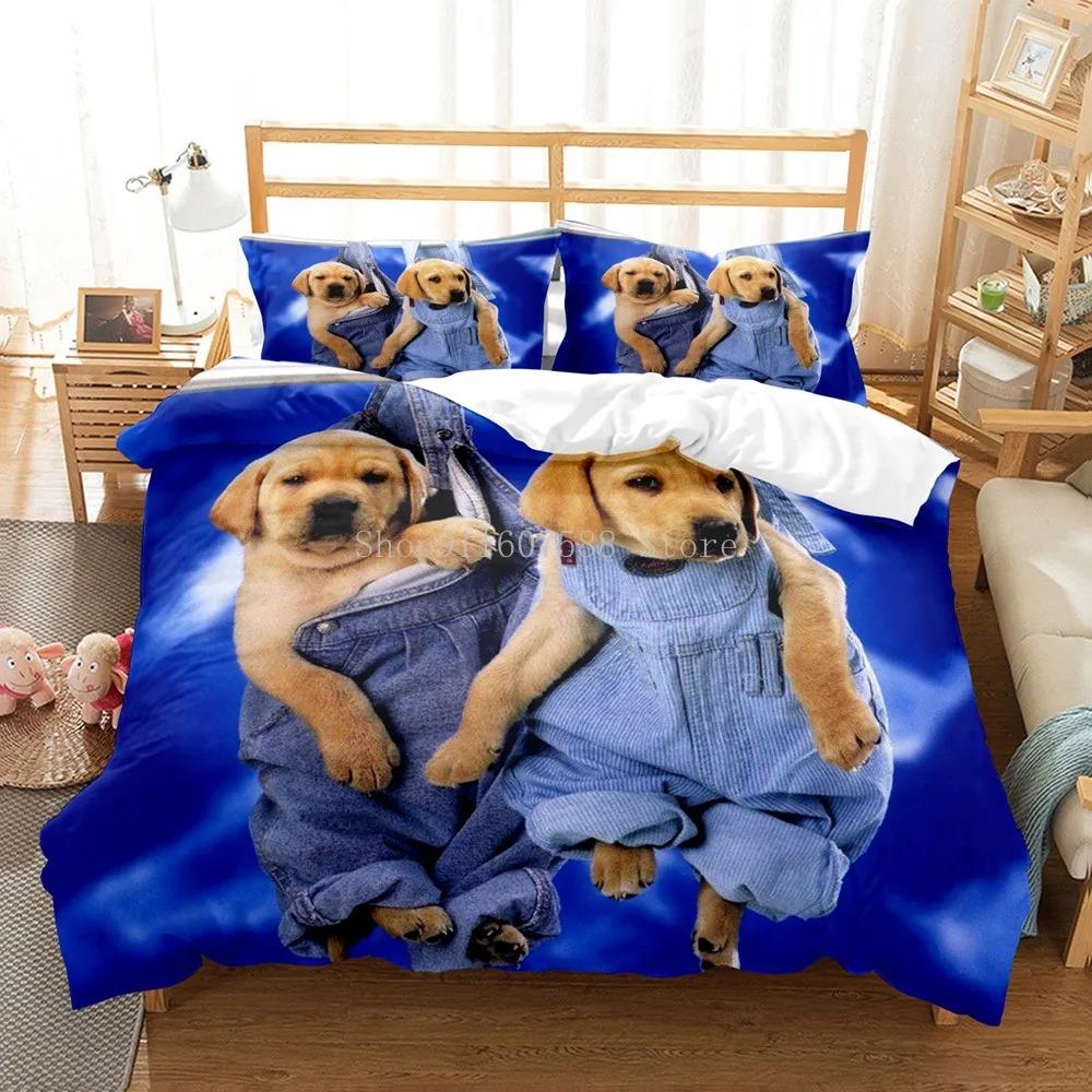 Lovely Dogs Animal 3D Bedding Sets Cute Husky Duvet Quilt Cover Set Kids Comforter Bed Linen Pillowcase Pets Dog