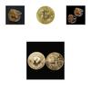 Памятная монета Bitcoin с металлическим основанием и акриловым дисплеем для деловых подарков