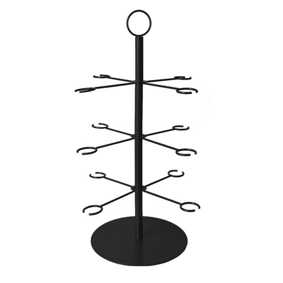 Champagne Tower 3 Tier 12 Brackets Cocktail Tree Stand Metal Wine Glass Display Holder Party Bar Wedding Cocktails Martini Margarita Wine Drinks Stand