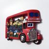Scottish Scenic Double Decker Bus In The UK Resin Fridge Magnets Stickers Handmade Creative Souvenirs Home Decoration