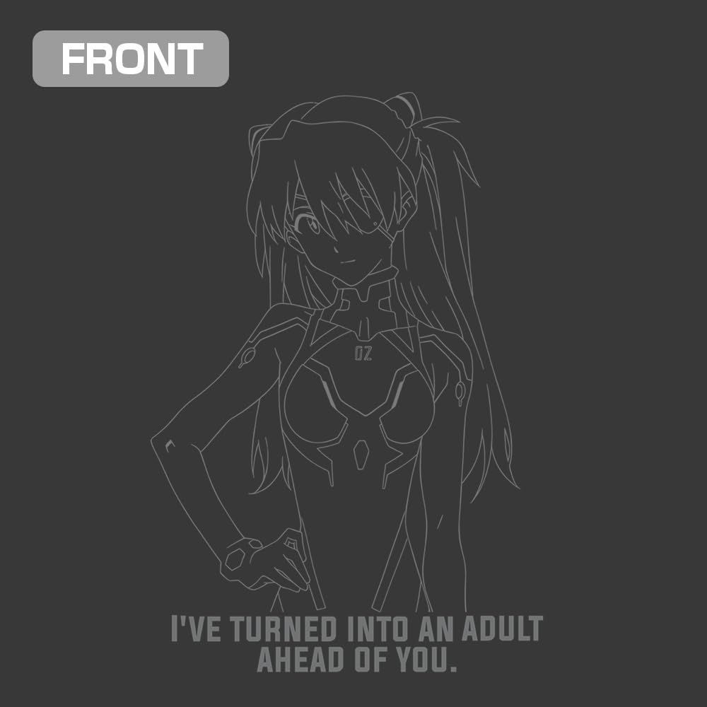 [Official] COSPA EVANGELION Shikinami Asuka Langley Line Art T-Shirt SUMI Size L