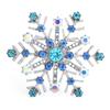 Wuli&baby Blue Snowflake Brooches For Women Unisex Shining Beautiful Snow Flower Party Office Brooch Pins Gifts