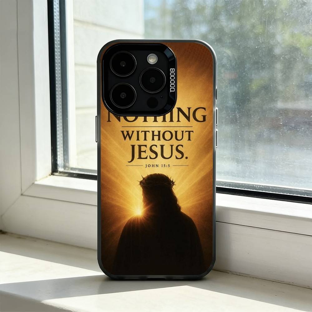 Христианский чехол для телефона с цитатой из Библии Q-Quote Для iPhone 17,16,15,14,13,12,11 Plus,Pro Max,XS,Цветной Серебристый Чехол для телефона Funda Cover