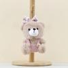Bear Cartoon Adorable Plush Keychain With Pp Cotton Filling For Bag Decor