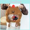 Cartoon Bear Sweet Plush Backpack With  Nylon Lining For Daily Fashion Wear
