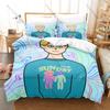 3D Printed Tommyinnit Sunday Club Cartoon Character Bedding 3Pcs 1 Quilt Cover & 2 Pillowcases All Season Gaming Fan Home Decor
