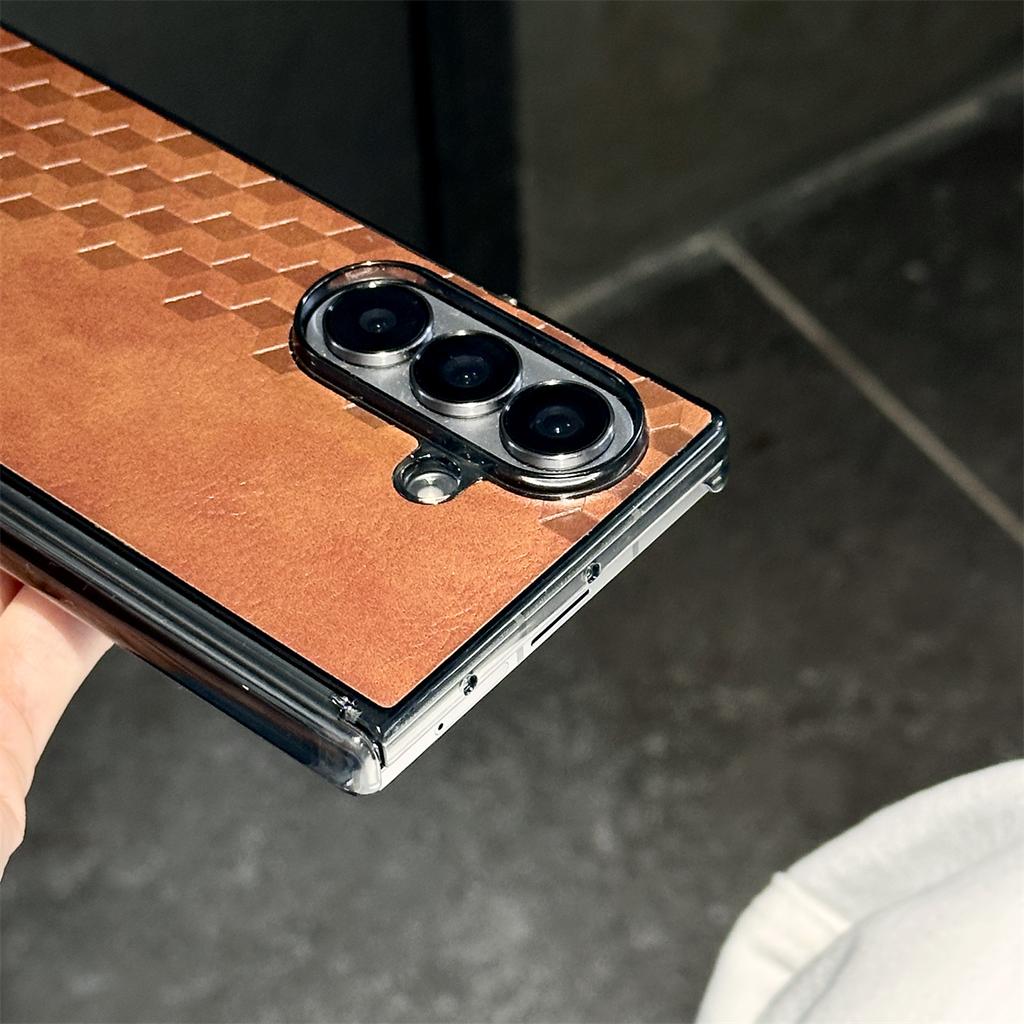 Чехол для Samsung Galaxy Z Fold 7 Мягкая полиуретановая кожа Защитная крышка шарнира Чехол для телефона для Samsung Z Fold 7 6 5 Корпус телефона