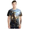 Summer Anubis 3D Printing Unisex T-shirt O-neck Short Sleeve T-shirt Top Ancient Egyptian Style Men's Fashion Casual T-shirt Large Loose T-shirt Top