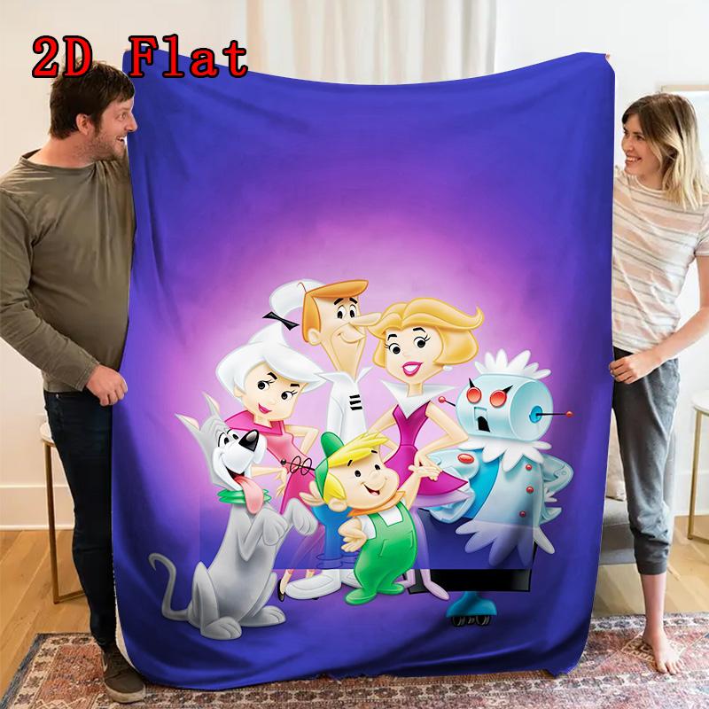 Cartoon Jason Family 2D Flat Pattern Flannel Blanket High quality All Seasons Warmth and Comfort Perfect for Christmas Gifts.