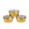 10Pcs Round Baking Cups Aluminum Foil With Lids Reusable Cupcake Cups Desserts Cake Pudding Jello Cups Kitchen Tools