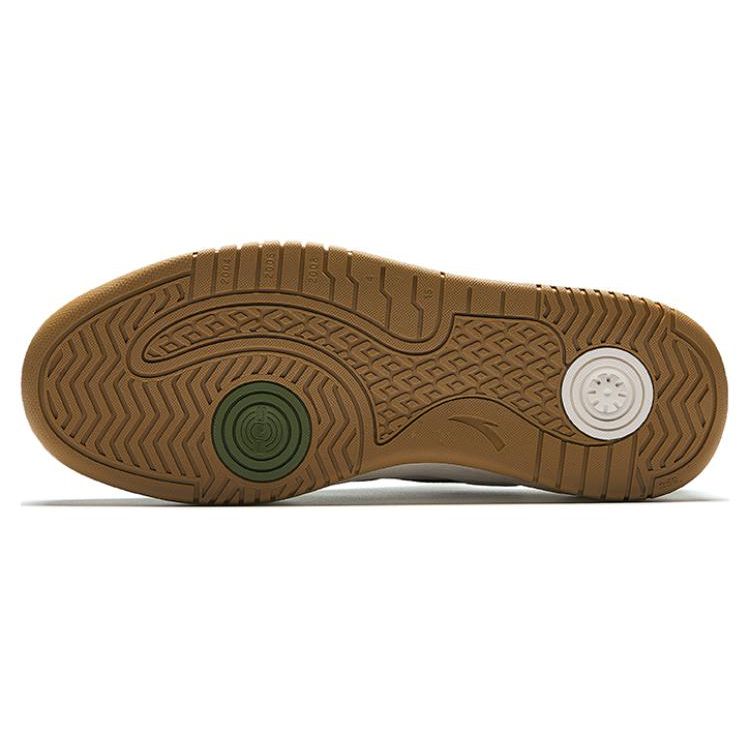 Anta Кроссовки Wave с толстой подошвой, нескользящие, увеличенной высоты, низкие, для скейтбординга, мужские кроссовки, белые, зеленые 912348003-8