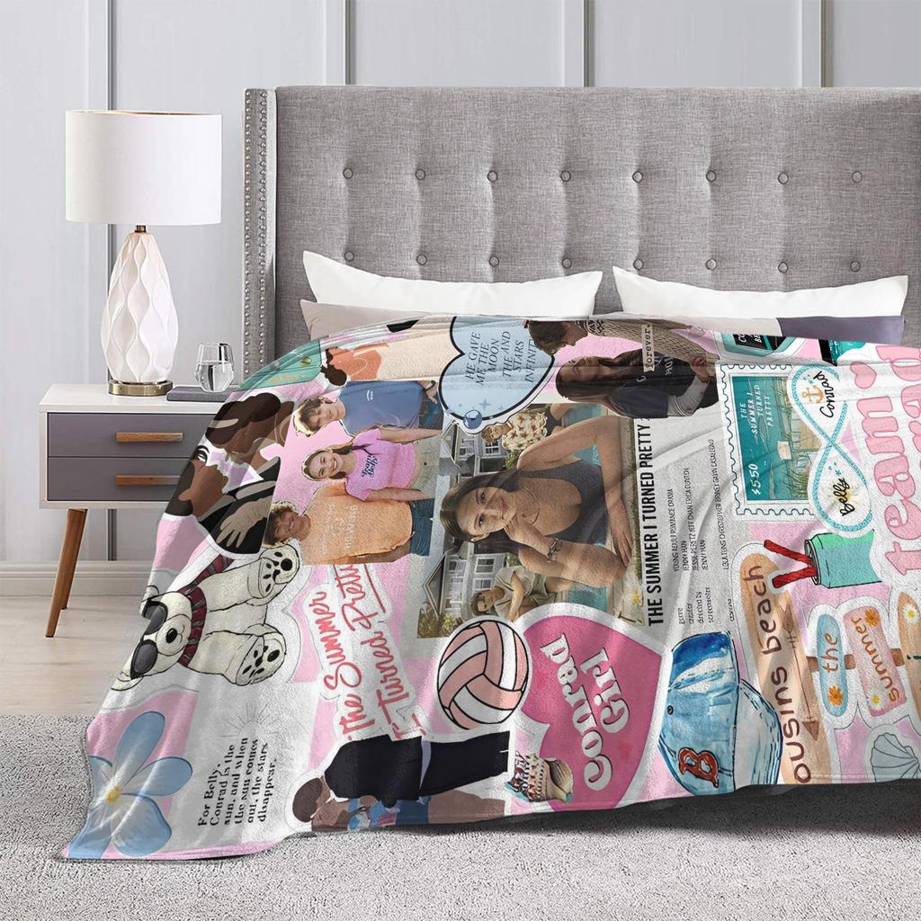 TSITP Plush Blanket Students The Summer I Turned Pretty Flannel Throw Blanket For Living Room Warm Soft Quality Bedspread