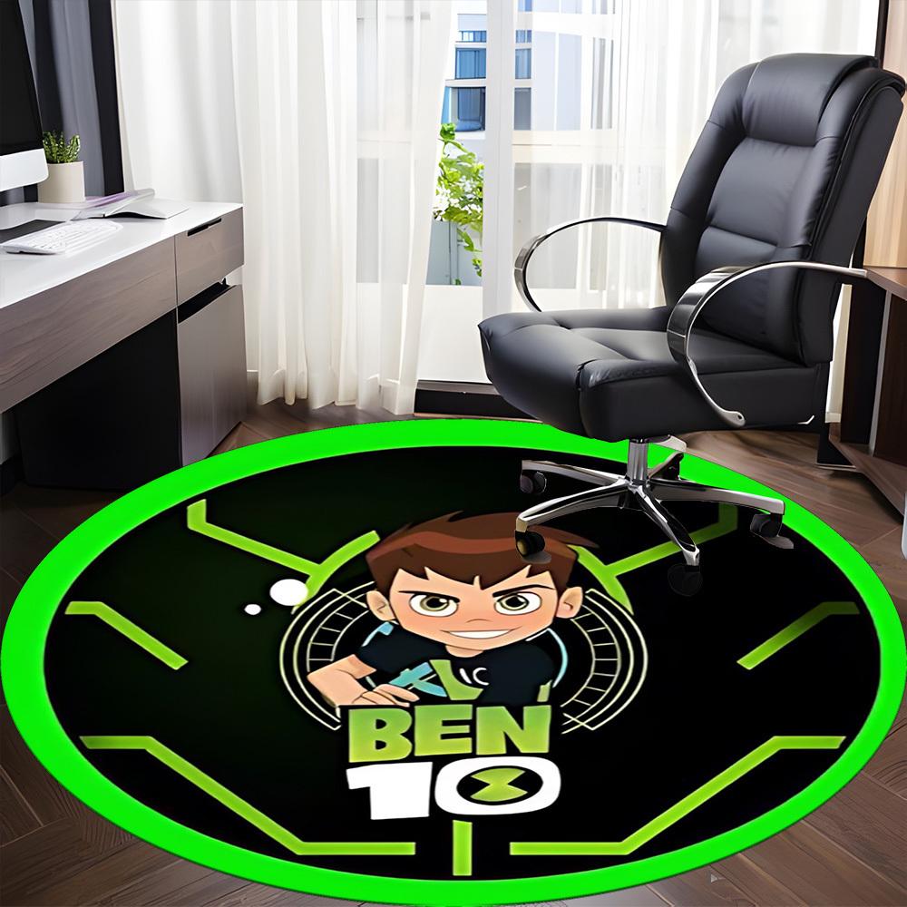 1PC Ben 10 Office Round Rug - Perfect for Office or Study Decor, Non-Slip Backing, Decorative Floor Mat yy250916038