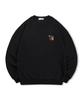 TOPBOY [Non-Fleece Or Fleece] Pin Logo Print Sweatshirt (Type A)