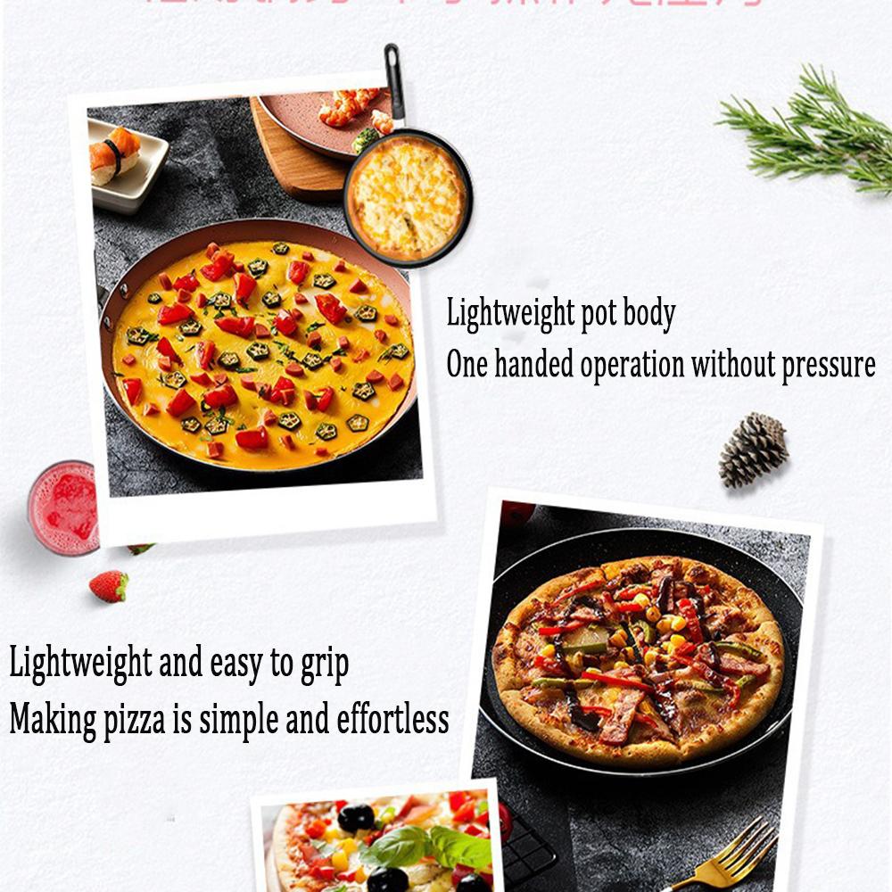 Aluminum Flat Bottomed Pans Non Stick Pan Baking Cake Steak Egg Frying Pot Gas Induction Cooker Universal Household Kitchen Tool