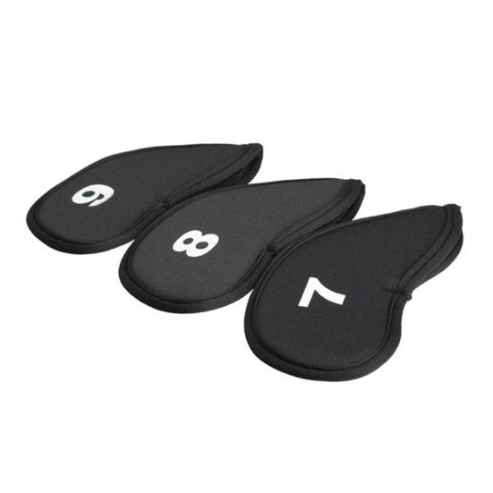 10Pcs Golf Club Headcover Sets, Golf Driver Iron Putter Cloth Cover with Number, Golf Club Protection Covers, Golf Club Accessories