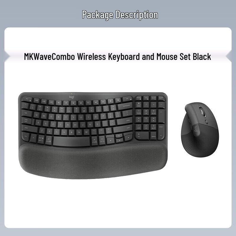 Logitech Беспроводной эргономичный набор клавиатуры и мыши Wave Combo