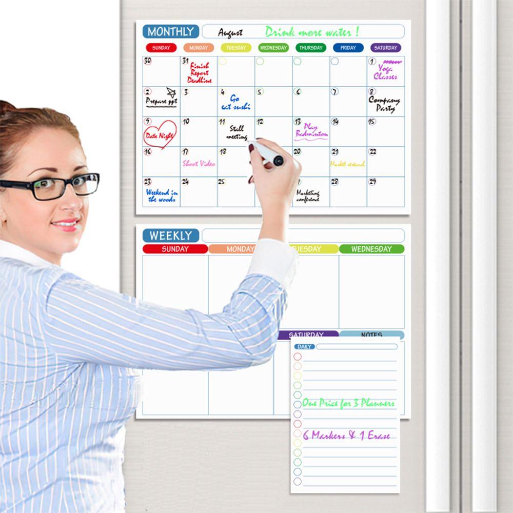 Белая доска План Магнитный Список продуктов Месячный планировщик Записка Доска для сообщений Наклейки на холодильник Планировщик Блокнот