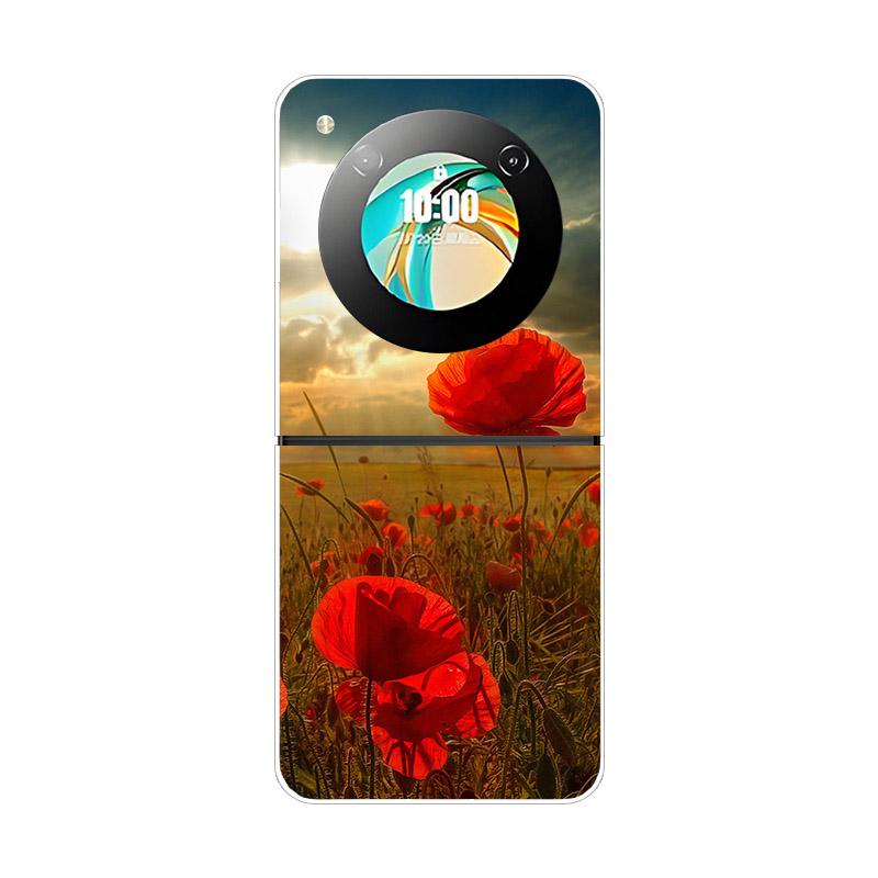 Чехол для ZTE Nubia Flip NX724J Модный Расписной Прозрачный Жесткий ПК Складной Для ZTE Libero Flip 5G A304ZT Прозрачная Крышка Телефона Funda