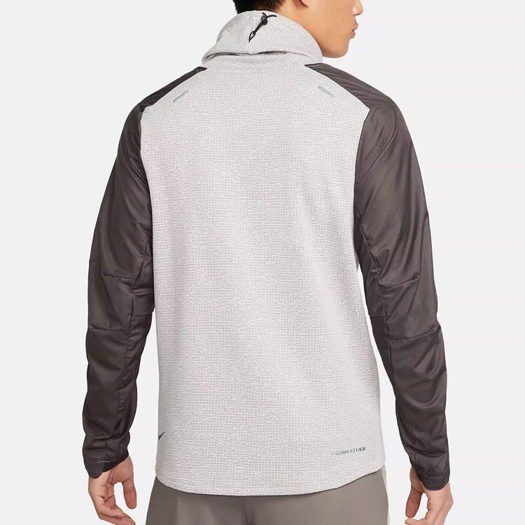Nike Мужские футболки THERMA FIT ADV с воротником-стойкой Cave Stone, умеренный прямой крой DM4629-289