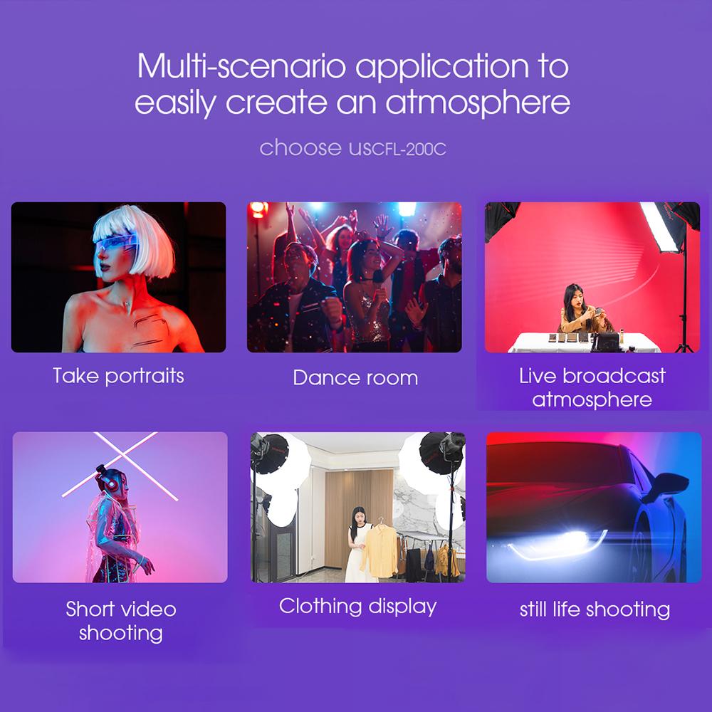 Manbily CFL-200C 200 Вт RGB светодиодный студийный видеосвет непрерывного света 3000K-6500K для фотосъемки RGB COB