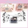 Hand Cranked Acrylic Music Box Creative Craft Ornament Toy Kids Gift Students