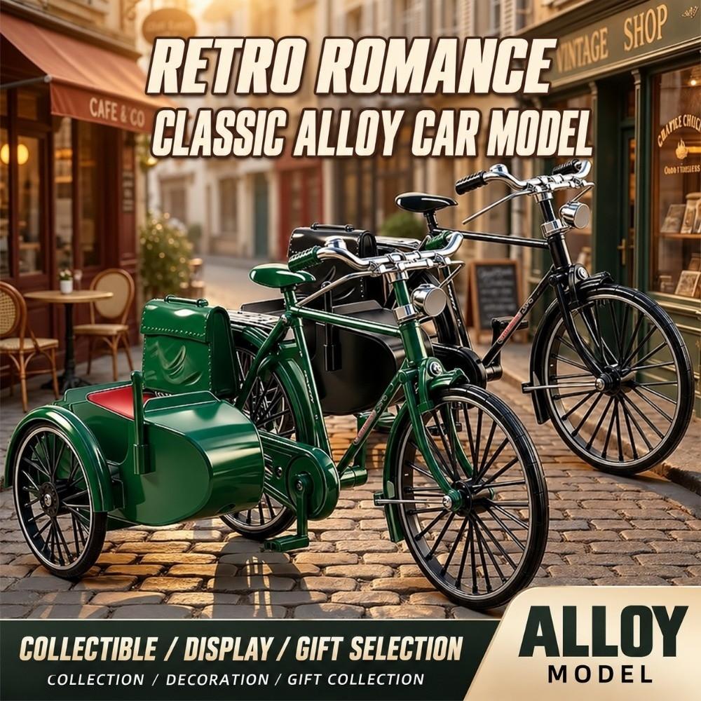 Alloy Assembly Model Tricycle Green Black Assembly Bike Model Kit Educational Play