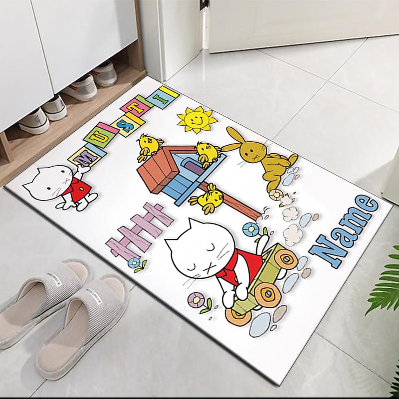 Custom Name Musti Printed Carpet Rug For Office Chair Living Room Bedroom Kitchen Room Decor Gifts