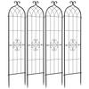 Garden Trellis, 152 x 40.5 cm Rose Trellis, 4 Packs Garden Flower Rose Trellises with Powder-Coated Finish & Convenient Locking Design, Plant Support