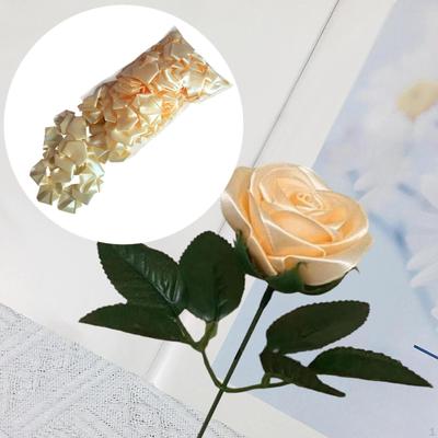 234 шт. готовых лепестков роз из атласной ленты, вечные цветочные букеты, креативный декор ручной работы своими руками