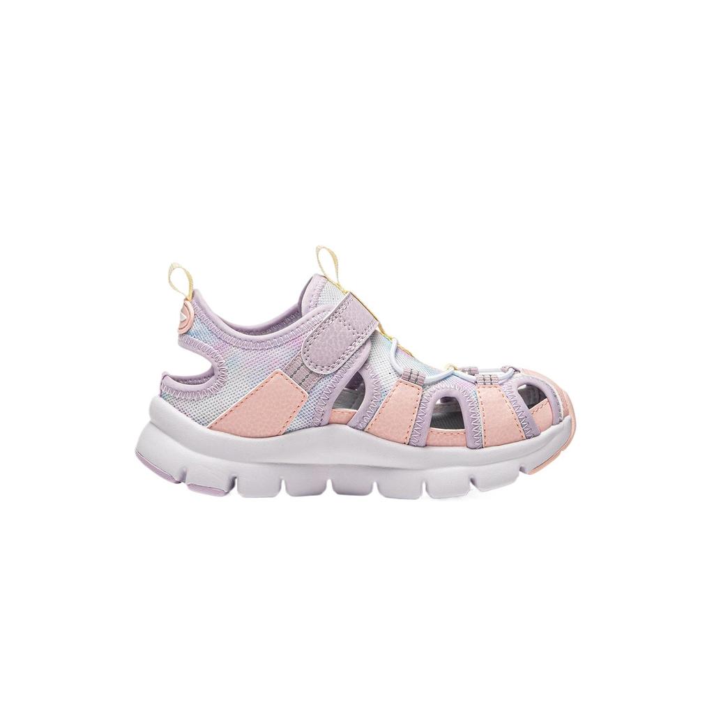Li Ning Kids Comfortable Lightweight Slip-On Non-Slip Low-Top Sandals Kids Sandals Peach-Pink Moonlight-Purple YKNU142-2