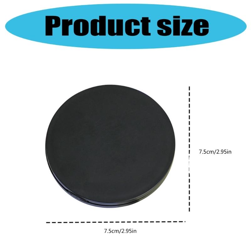 Дорожное портативное складное зеркало для макияжа с обычной стеклянной панелью, двустороннее, компактное, ручное косметическое зеркало