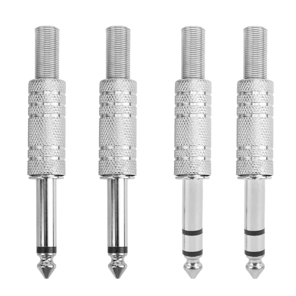 2 шт. аудиоадаптер мужской соединитель столярные гитарные наушники прямой разъем 6,35 мм