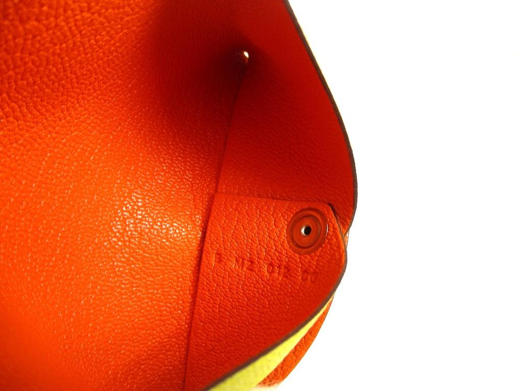 Authentic HERMES CUMIN Chevre Myzore Card Case Card Holder Calvi Verso #a892  Refurbished