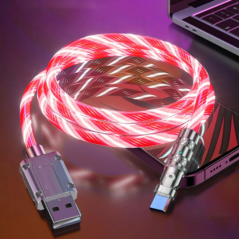 Вращающийся магнитный стример цинковый сплав кабель передачи данных быстрый зарядный кабель три в одном Flash Streame H3Z4