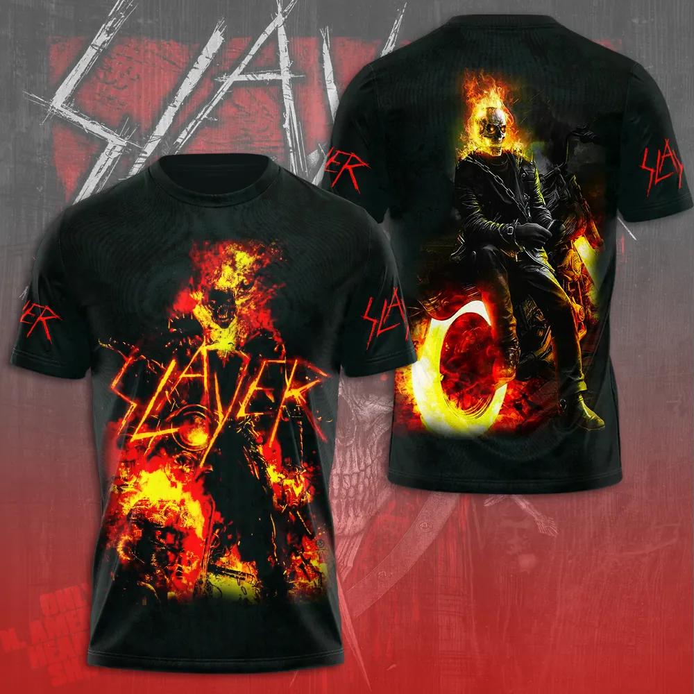 Rock Band Killer 3D Printed T-shirt Men's Fashion Casual Short Sleeved Street Wear Summer Personality Trend Round Neck Tops